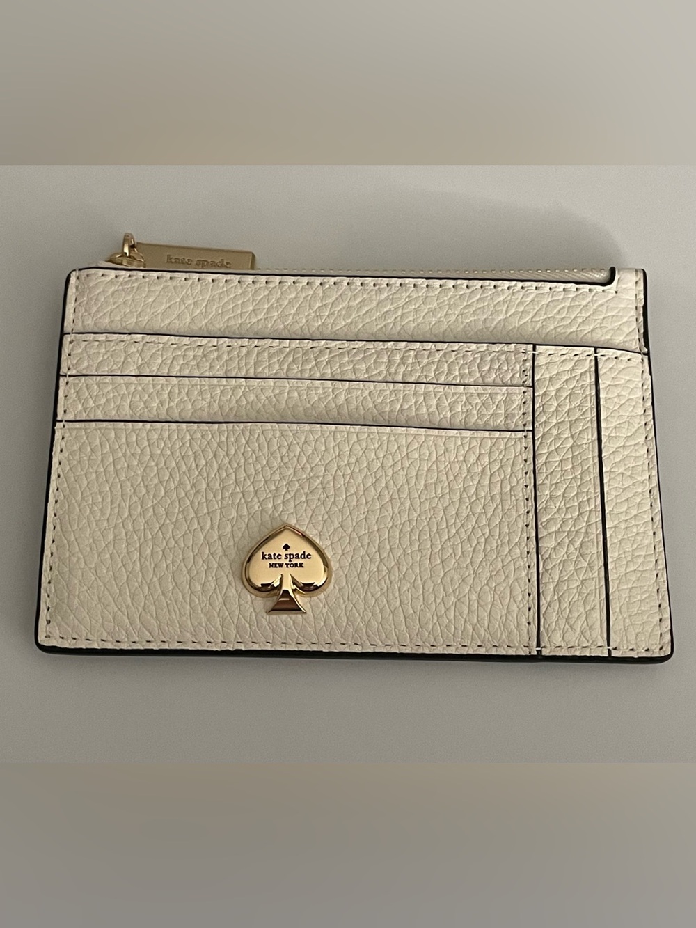 KATE SPADE ♠️ KAYLA LARGE SLIM CARDHOLDER in “Meringue”